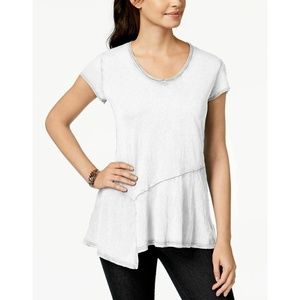 Style & Co. Womens Plus Sz 0X Top Bright White